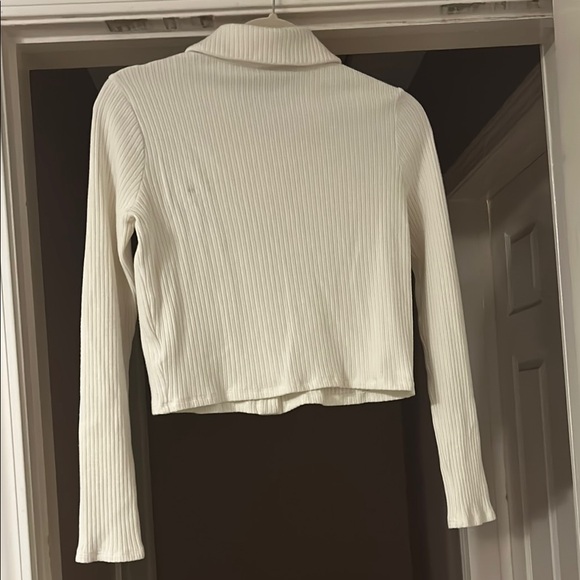 Reformation White Button-Up Ribbed Top - Picture 2 of 7